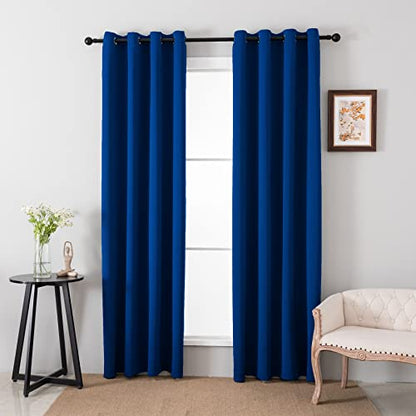 Pickluc Grommet Blackout Curtains 84 Inches Long 2 Panels, Light Blocking Window Drapes for Living Room, Thermal Insulated, Noise Reduction, Classic Blue, 52" Wide x 84" Length - color: Classic Blue, size: 52"W x 84"L (Pack of 2)