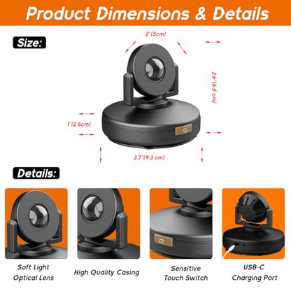 2Pack Rechargeable Battery LED Spotlight Indoor, Wireless Mini Art Accent Spot Lights with Remote Control Dimmable & Timer, Dimmable Uplight for Plants Display Painting Dartboard Portrait Closet - color: Black