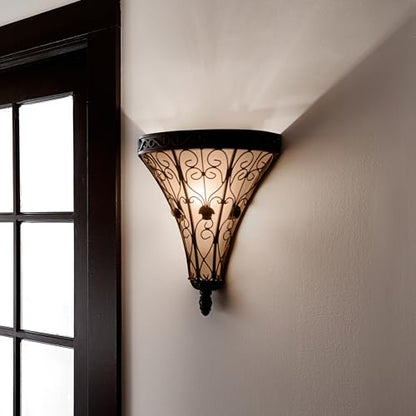 Kichler Marchesa 14.75" 1-Light Wall Sconce Light, Terrene Bronze