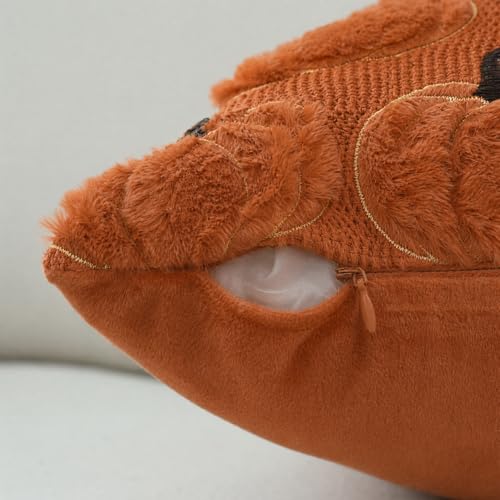 AVOIN colorlife Caramel Fall Pumpkin Throw Pillow Covers 12x20 Inch - color: Caramel, size: 20" x 12" (Pack of 2)