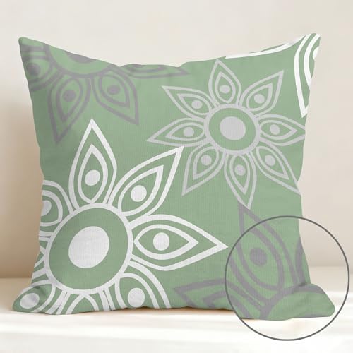 Hexagram Throw Pillow Covers 18x18, Sage Green Outdoor Pillow Covers - color: Sagegreen, size: 18" x 18" (Pack of 4)
