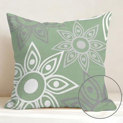 Hexagram Throw Pillow Covers 18x18, Sage Green Outdoor Pillow Covers - color: Sagegreen, size: 18" x 18" (Pack of 4)