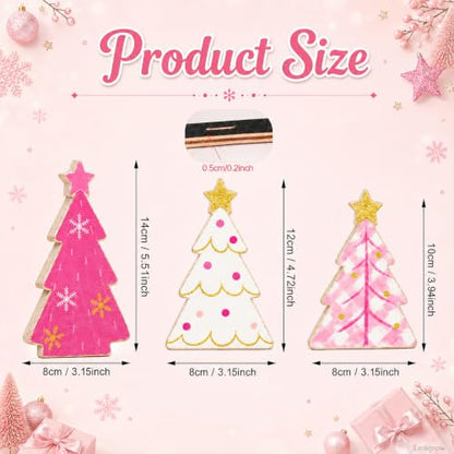 Christmas Decorations Indoor, Pink Christmas Snowflake Star Tree Home Decor
