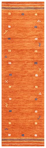 SAFAVIEH Himalaya Collection Runner Rug - 2'3" x 10', Rust, Handmade Boho Tribal Wool, Ideal for High Traffic Areas in Living Room, Bedroom (HIM563P) - color: Rust, size: 2'3" x 10' (Runner)