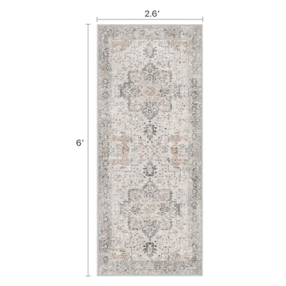 BESBLEE 2'6"x6' Washable Runner Rug Non Slip for Hallway, Light Taupe Brown - color: Light Taupe Brown, size: 2'6" x 6' (Runner)
