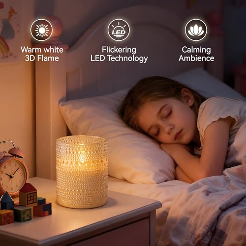 Gold Dotted Glass Real Wax Flameless Battery-Operated LED Pillar Candles - color: Gold