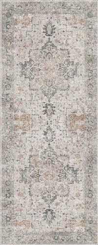 GENIMO 2'6"x10' Washable Runner Rug Non Slip for Hallway, Light Taupe Brown - color: Light Taupe Brown, size: 2'6" x 10' (Runner)