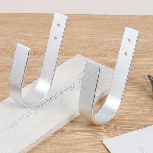 Groleca 2 Pack Curtain Holdbacks Curtain Tiebacks Wall Mount, Silver - color: Silver