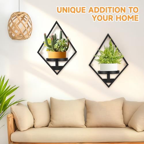 Sbosbo Wall Plant Holder, 3 Pack Metal Floating Shelves Indoor, Window Sill Plant Shelf for Bedroom Bathroom Living Room Home Office - size: 3 Pack