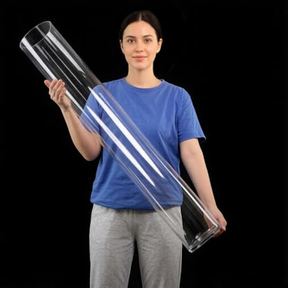 CYS EXCEL Cylinder Clear Glass Vase (H:40" D:6") | Multiple Size Choices Glass Flower Vase Centerpieces | Hurricane Floating Candle Holder Vase, (GCY122/40) - size: H-40" D-6"
