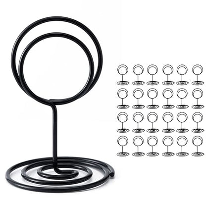 Table Number Holders, 26PCS Place Card Holder, Photo Holder (2" Black) - color: Black, size: Small