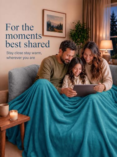 Utopia Bedding Soft Fleece Bed Blanket Throw Size Turquoise (50x60 Inch) - color: Turquoise, size: Throw (50x60 Inch)