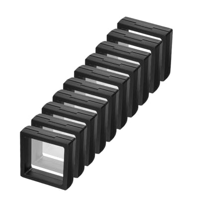 10 Pack Jewelry Gift Boxes 4.33 x 4.33 x 0.78 Inch Transparent Jewelry Box Small Gift Boxes for Jewelry, Earrings, Necklaces, Handmade Bangles, Bracelets (Black and White C) - color: Black and White C