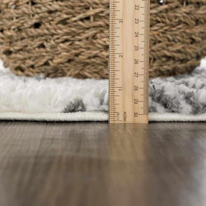 Hauteloom Atlas Moroccan Farmhouse Living Room Bedroom Shaggy Area Rug - Bohemian Shag Rug - Plush High Pile - Southwestern Boho Soft Carpet - Black, Cream, Grey, Beige - 5'3" x 7'3" - color: Charcoal, Cream / Trunding, size: 5'3" x 7'3" (Rectangular)