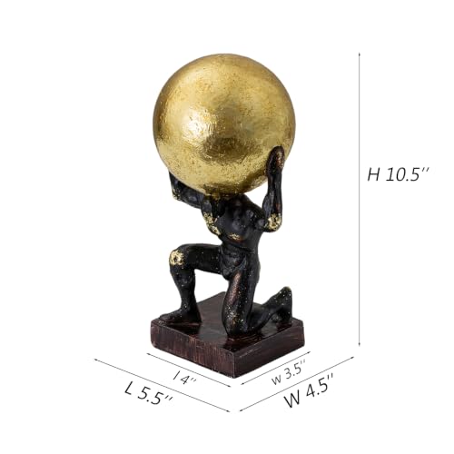 Lukitas Atlas Statue and Sculpture Kneeling Figurine Decor Resin 10.5'' - color: Kneel