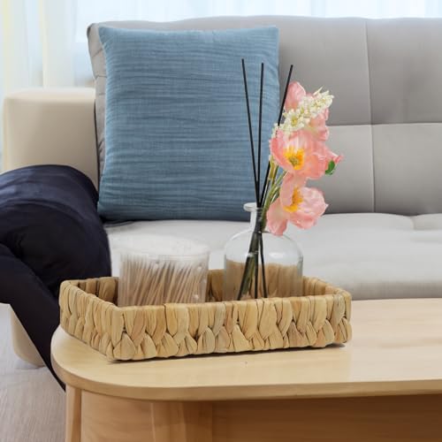 Water Hyacinth Bathroom Vanity Tray, 10 Inch - size: 10.1" x 6" x 2"