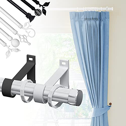 Heavy Duty Black Curtain Rod Holders - 1-inch Curtain Rod Brackets, 2 Pack - color: Black, size: Set of 2