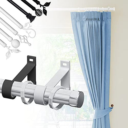 Heavy Duty Black Curtain Rod Holders - 1-inch Curtain Rod Brackets, 2 Pack - color: Black, size: Set of 2
