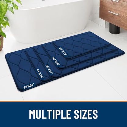 Smiry Memory Foam Bath Mat 24x16, Ultra Soft Absorbent Bathroom Rugs