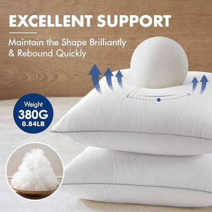 MIULEE 16x16 Inch Pillow Inserts Pack of 4 with 100% Textured Woven Fabric Cover - size: 16x16 Inch