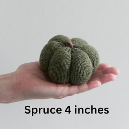 Set of 3 Multi-size Cozy Knit Pumpkins (Marigold Large Multi-size set) - color: Marigold Large Multi-size