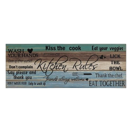 Farmhouse Kitchen Area Rugs Non Slip Kitchen Rugs and Mats Washable Kitchen Mats for Kitchen Floor Mat Carpet Runner Area Rug for Hallway Laundry Decor 17"x47" - color: Green-brown-blue, size: 1'5" x 3'11" (Rectangular)