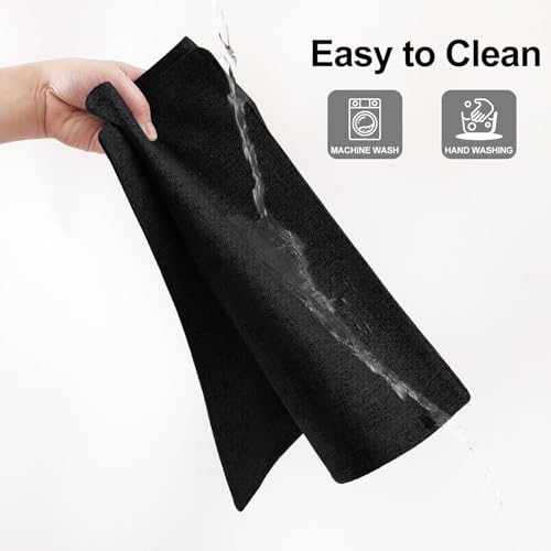 Homaxy Cloths Placemats for Dining Table Set of 6, 13" x 19", Black - color: Black, size: Placemats Set of 6