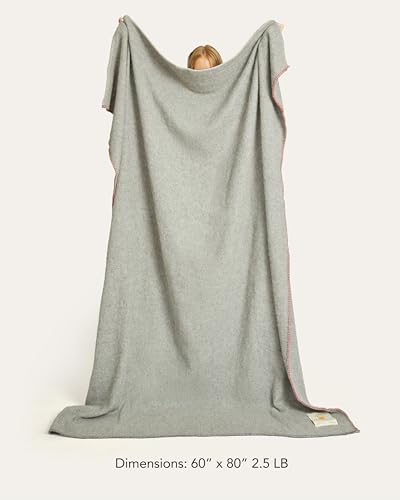 UnHide Knit Alpaca Blanket, Ultra-Soft and Lightweight Throw Blanket - color: Silver Fox, size: Alpaca (60" x 80")