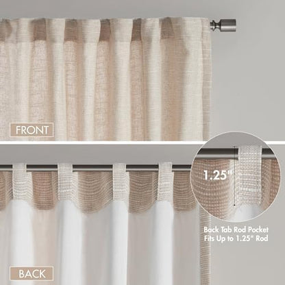 Madison Park Linen Blend Curtain, Thermal Insulated, 1 Panel 50x84 Natural - color: Rod Pocket, Solid Natural, size: 50"W x 84"L (Pack of 1)