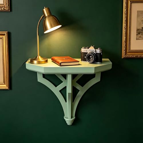 Wall Mounted Decorative Shelf, Vintage Farmhouse Floating Shelf-Sage Green - color: Sage Green