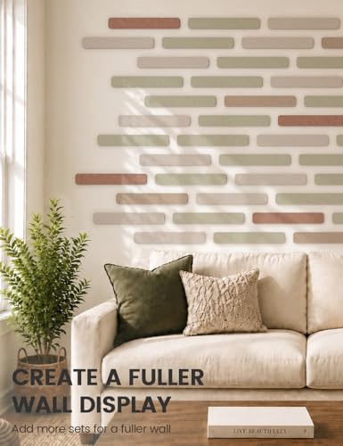 Fluxynara 13" x 2" Felt Wall Panels, Boho - color: Boho, size: 8-pack