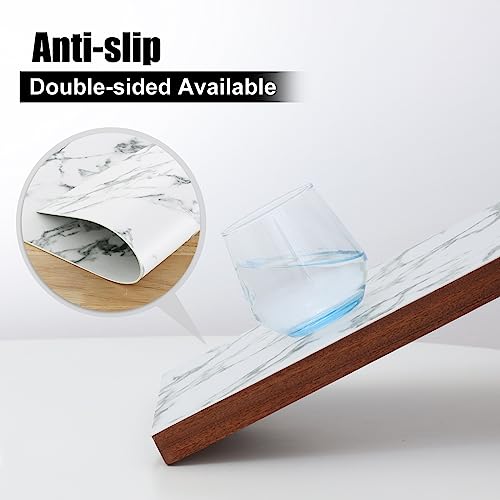 Homaxy PU Faux Leather Placemats for Dining Table, Set of 6, Marble - color: Marble