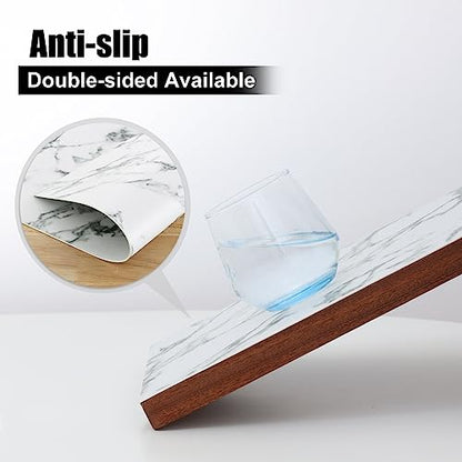 Homaxy PU Faux Leather Placemats for Dining Table, Set of 6, Marble - color: Marble