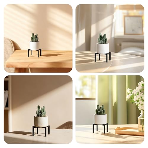 2-Pack Mini Plant Stand, Modern Cross Shape, Black - size: 2 Pack - Mini
