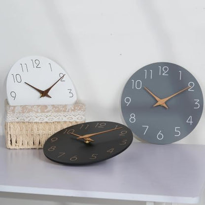 Mosewa Wall Clock 8" Battery Operated Silent Non-Ticking Simple Modern - color: C_gray, size: 8 Inch