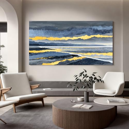 Elegant Scenic Abstract Wall Art For Living Room 24"×48" - color: PH-8B, size: 48"L x 24"W