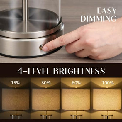 O’Bright Luma - Battery Powered Table Lamp (Brushed Nickel, 19.5-inch) - color: Brushed Nickel, size: 19.5-inch