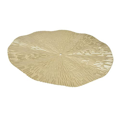 Aqur2020 Round Wall Art Decor, Gold Floating Circles Crinkle Abstract Geometric Iron Wall Art Metal Decor