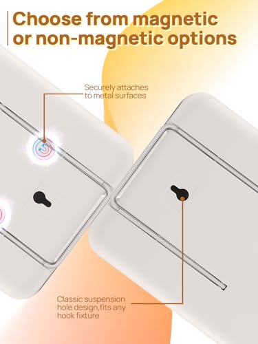 OMIRO 8 x 5 in Desk Makeup Mirror with Stand and Hanging Hole, White, 2PCS - color: White-2pcs, size: 8"L x 5"W