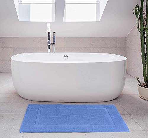 Utopia Towels Cotton Bath Mat, 21x34 in, 2 Pack, Electric Blue - color: Electric Blue, size: 2 Bath Mats