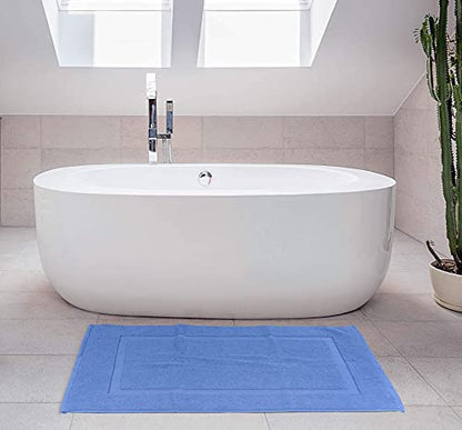 Utopia Towels Cotton Bath Mat, 21x34 in, 2 Pack, Electric Blue - color: Electric Blue, size: 2 Bath Mats