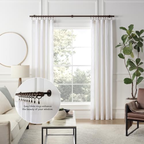 Cambria Designer 2" Oil Rubbed Bronze Quiet Glide Curtain Rings 18 Pack - color: Oil Rubbed Bronze, size: Large 2 in