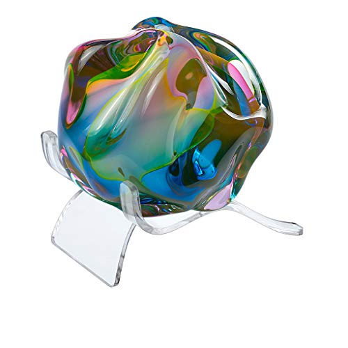 Hipiwe 10 Packs Acrylic Triangle Display Holder - Clear Plastic Display Easel Stands for Geodes Rock Mineral Agate Fossil Coral Small Collectibles Display Stands, Large - size: Large