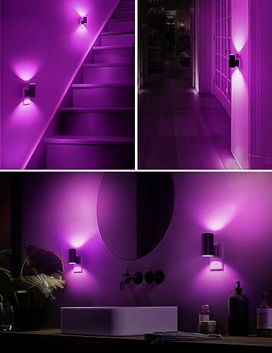 L LOHAS LED Purple Night Light, Purple Lights, Night Lights Plug into Wall - color: Purple, size: 2 Pack