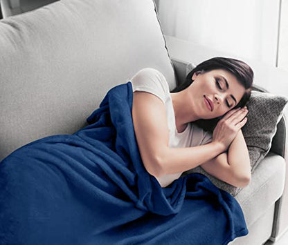 Utopia Bedding Ultra Soft Fleece Bed Blanket Throw Size Navy (50x60 Inches) - color: Navy, size: Throw (50x60 Inch)