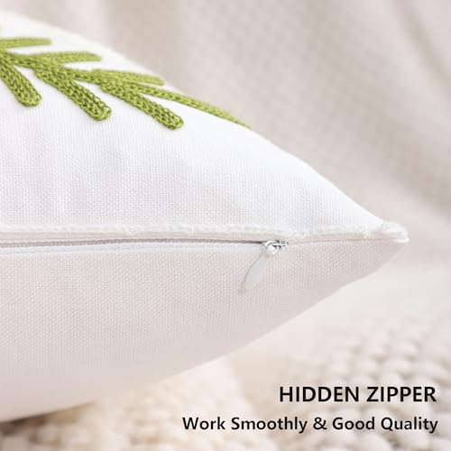 Embroidered Throw Pillow Covers 18x18 Pack of 2 Purple White Flower - color: Purple-white Flower