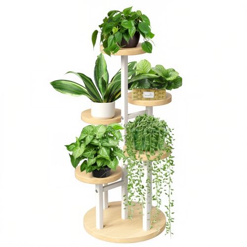 GEEBOBO 5 Tier Plant Stand Indoor - color: 5 Tier-White