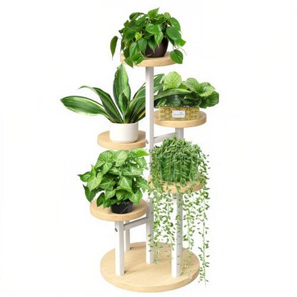 GEEBOBO 5 Tier Plant Stand Indoor - color: 5 Tier-White