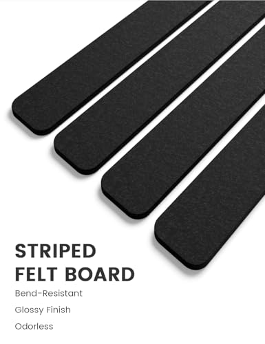 Fluxynara 13" x 2" Felt Wall Panels, Black - color: Black, size: 8-pack