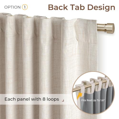 INOVADAY 4 Panels Set Cream Blackout Curtains 84 Inches Long Living Room - color: #01 Cream, size: 42"W x 84"L (Pack of 4)